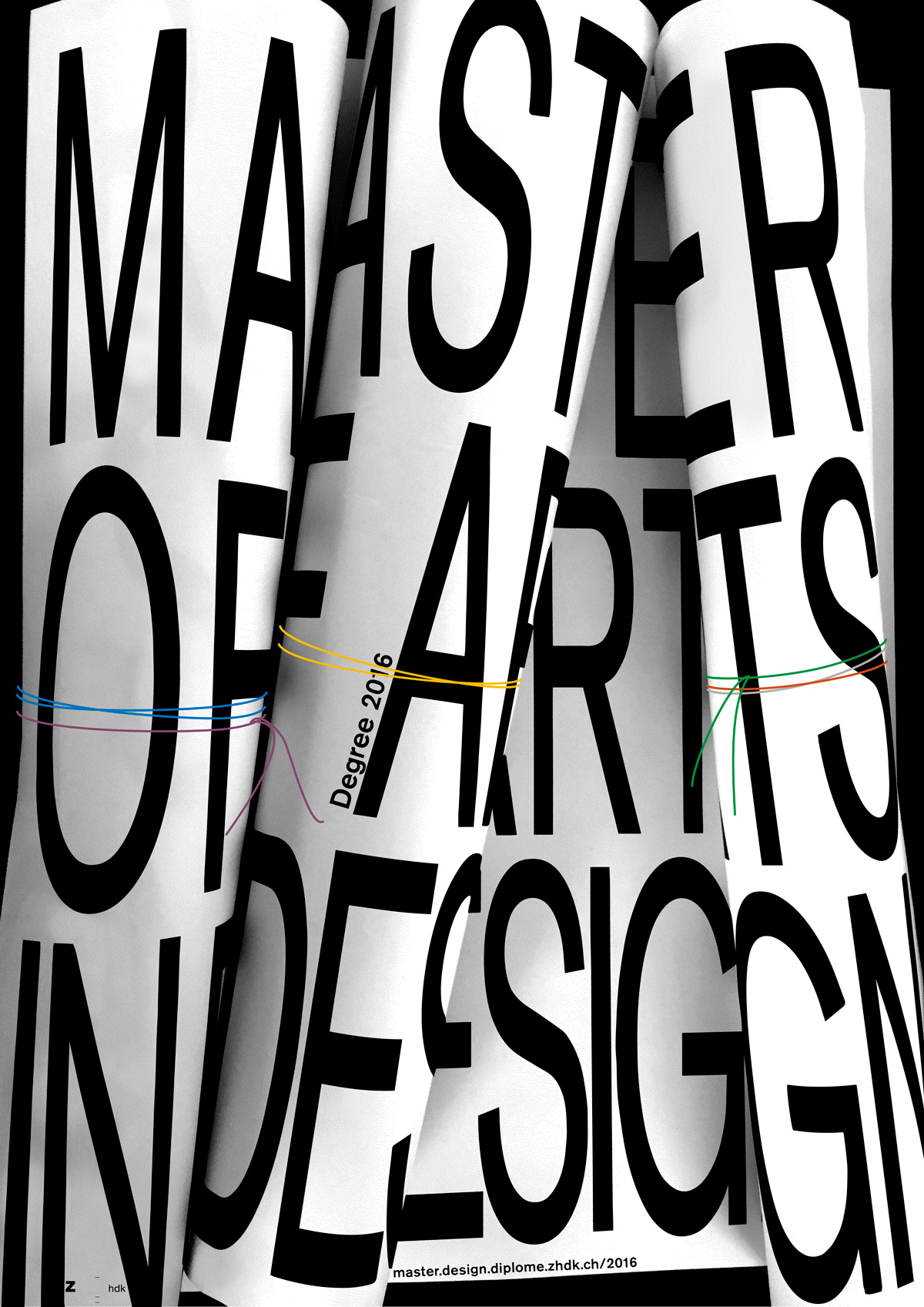 Plakat: ZHdK, Master of Arts in Design 2016